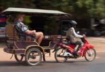 getting around the Angkor Archaeological Park by tuk-tuk