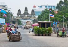 When traveling overland from Bangkok, you will enter Cambodia through the Poipet border crossing