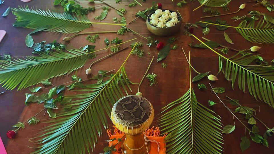 sacred shamanic cacao ceremony setting